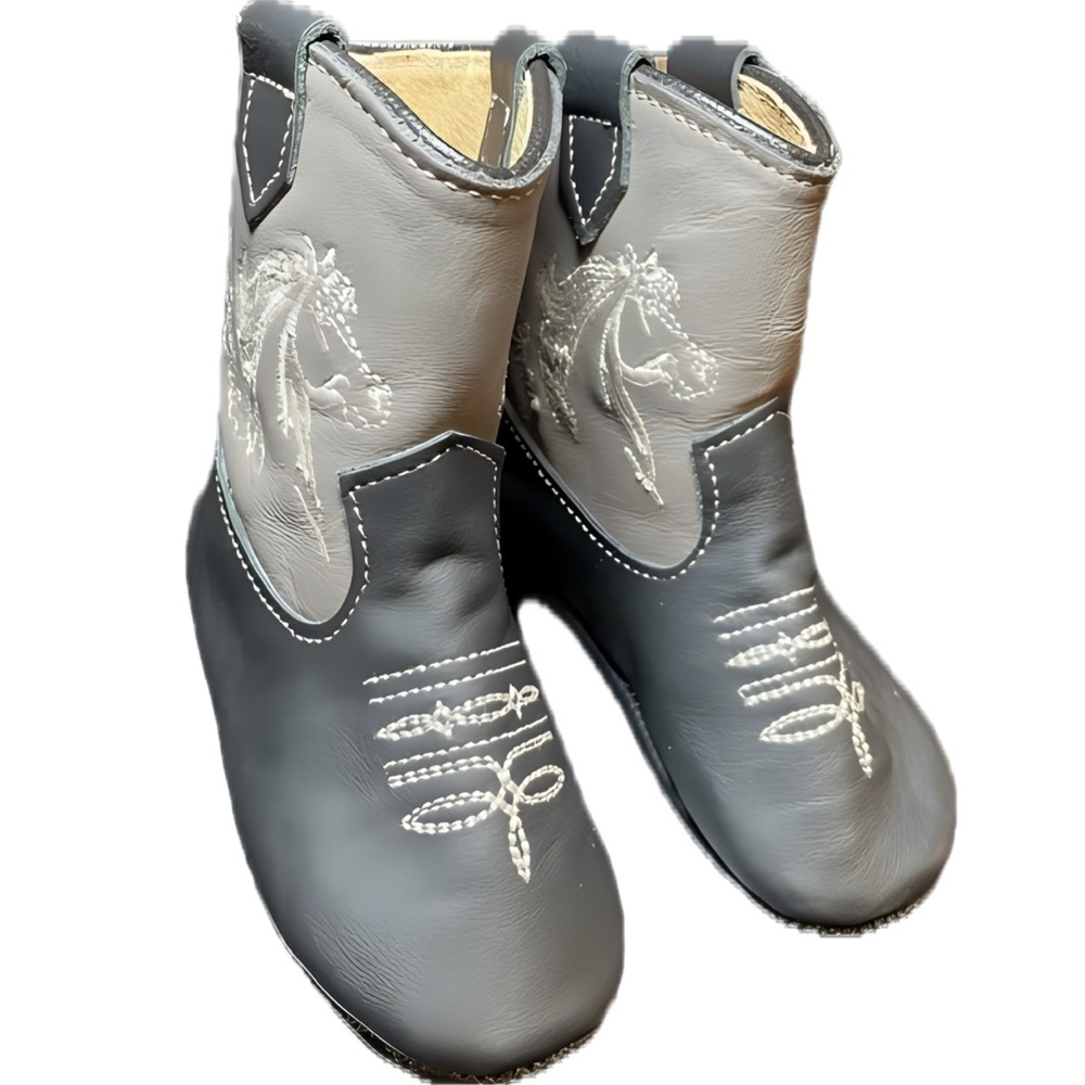 Montreal INFANT  SOFT SOLE COWBOY BOOTS horse embroidery